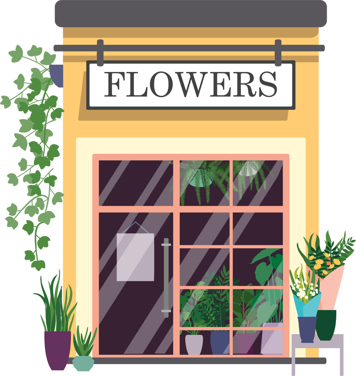 Flower Shop Illustration