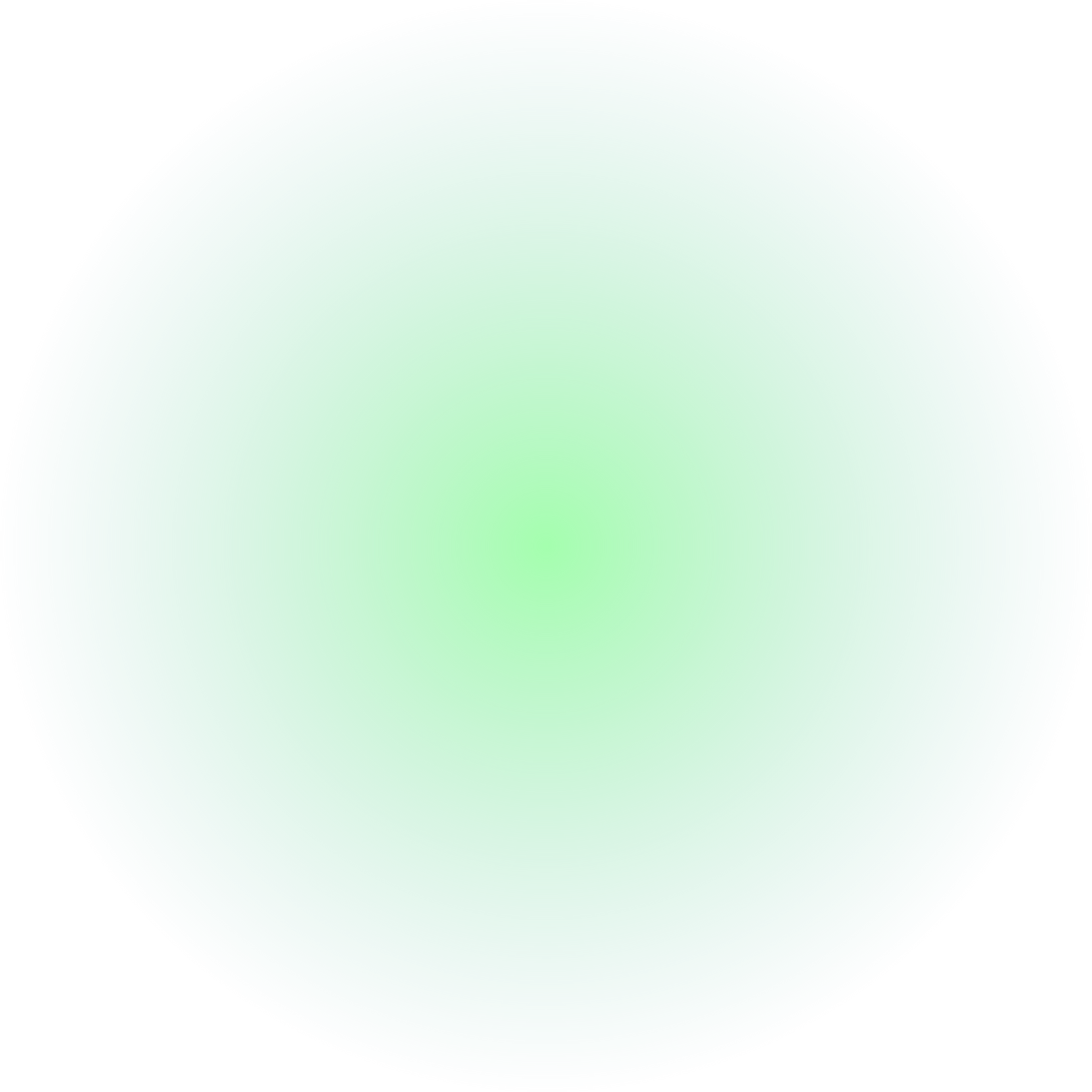 Glowing green dot light